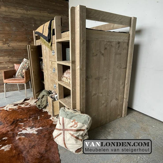 Steigerhouten hoogslaper Flip