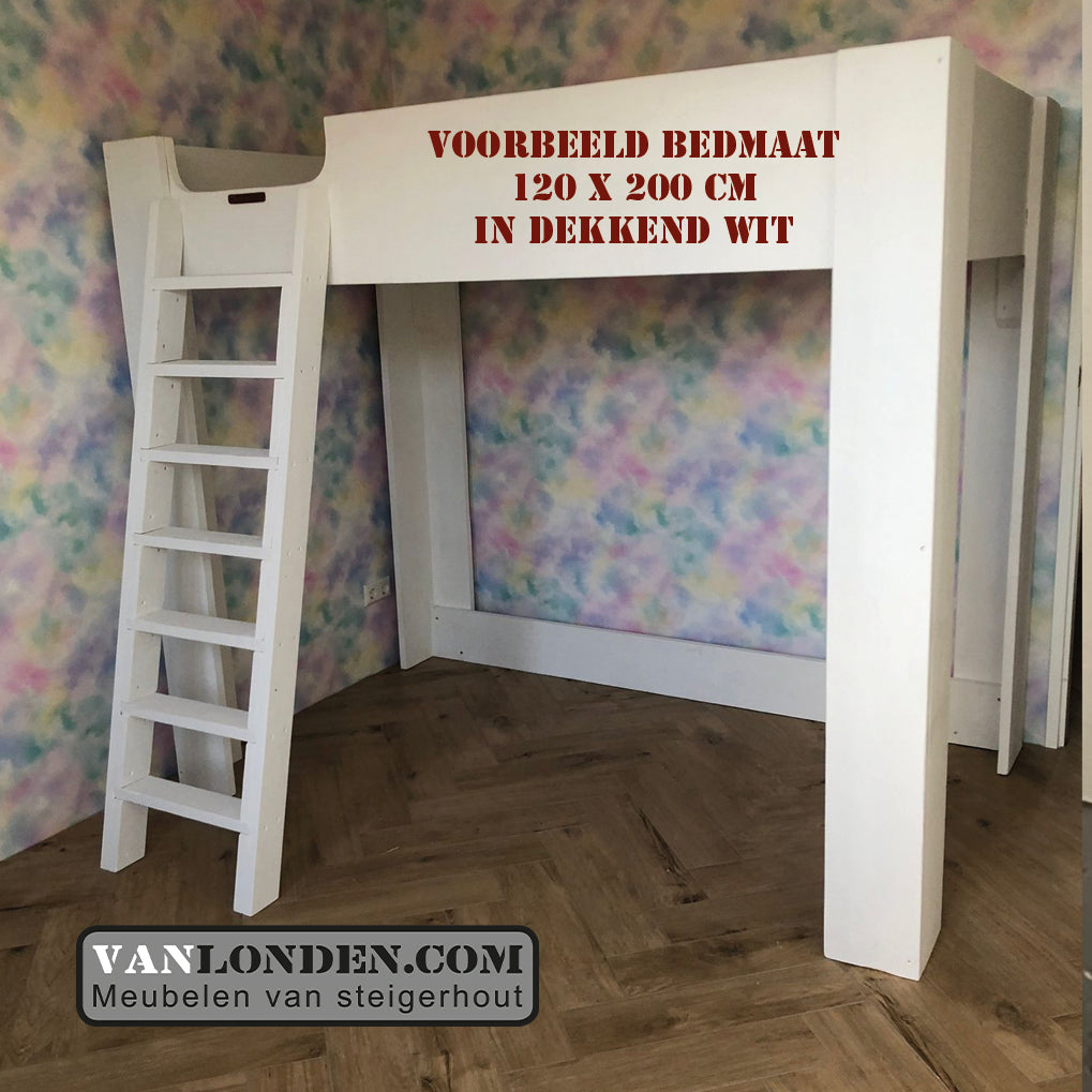 Steigerhouten hoogslaper Lauren