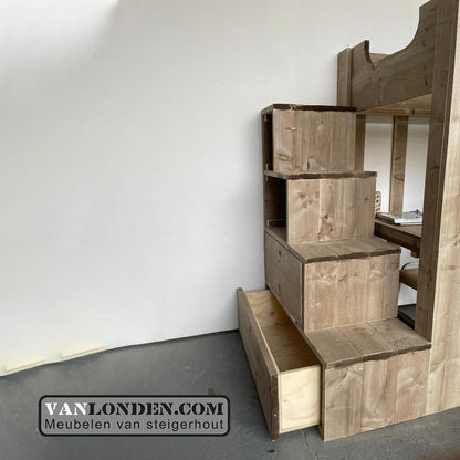 Steigerhouten hoogslaper Lize