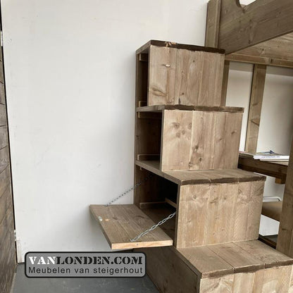 Steigerhouten hoogslaper Lize
