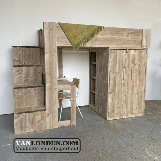 Steigerhouten hoogslaper Lize