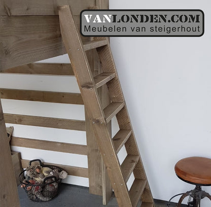 Steigerhouten bed bank combinatie Mikki