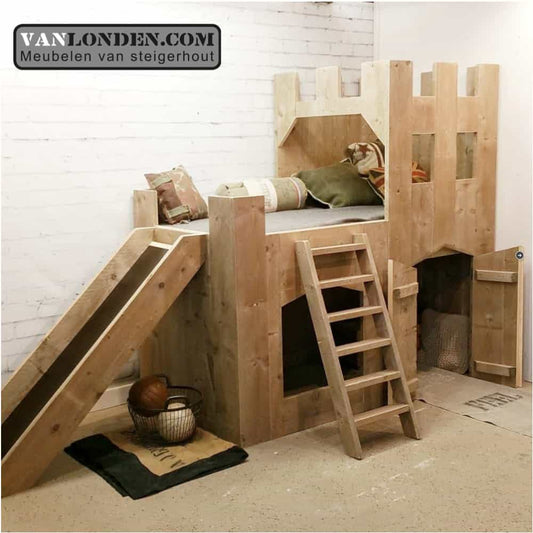 Steigerhouten kasteelbed Daniel