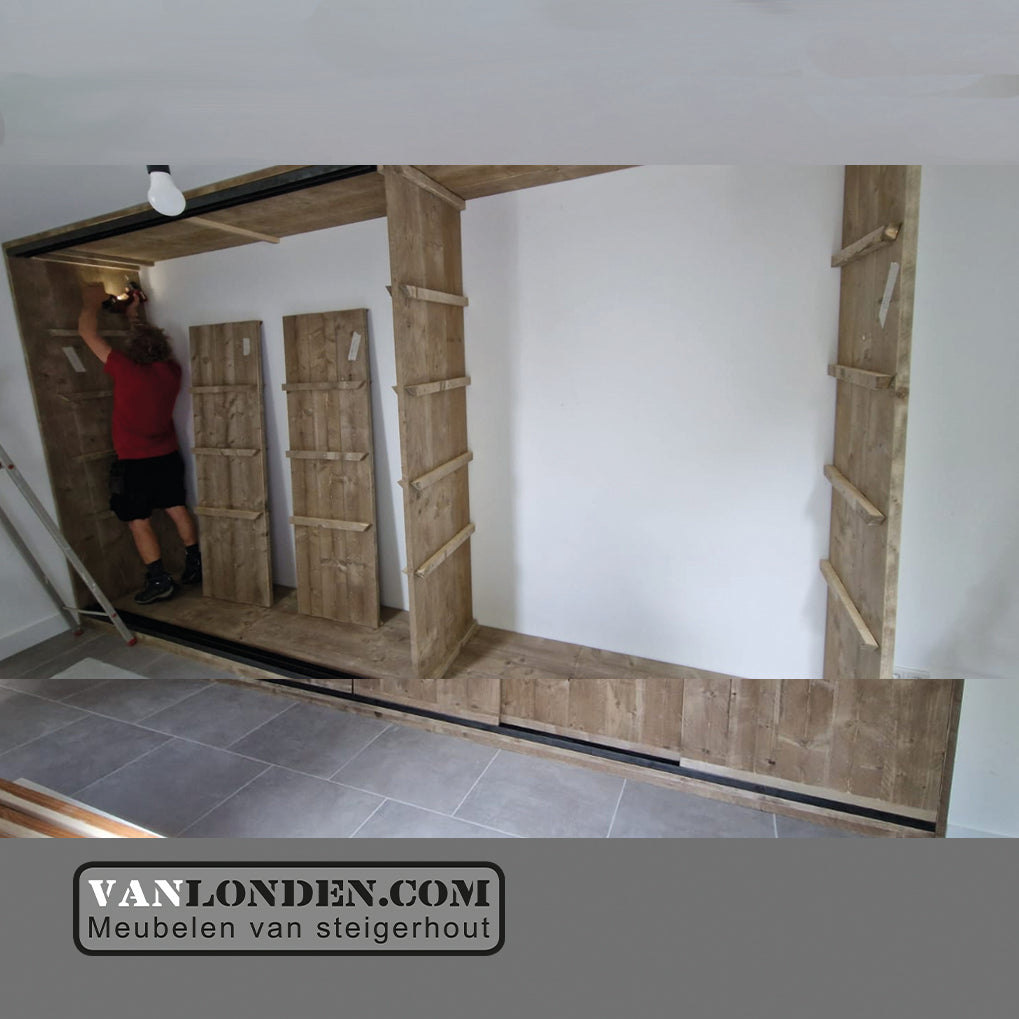 Steigerhouten kastenwand Gerda