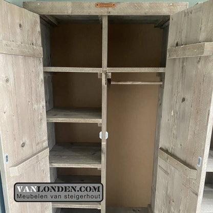Steigerhouten kledingkast Chris