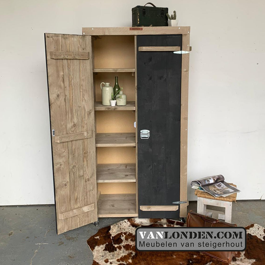 Steigerhouten kledingkast Chris