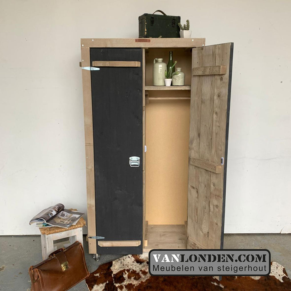 Steigerhouten kledingkast Chris