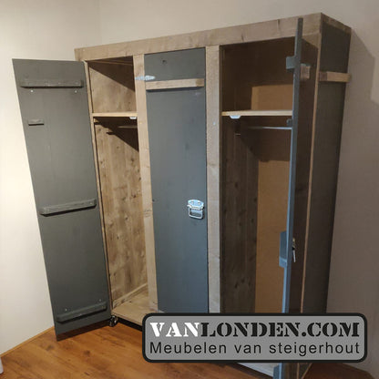 Steigerhouten kledingkast Christel