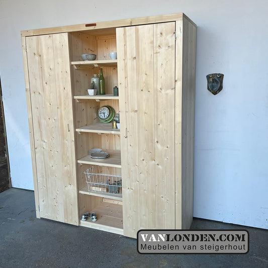 Steigerhouten kledingkast Mischa