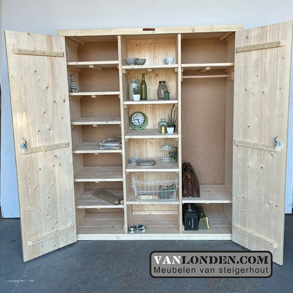 Steigerhouten kledingkast Mischa