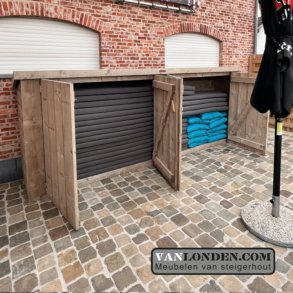Steigerhouten kussenkast Mink