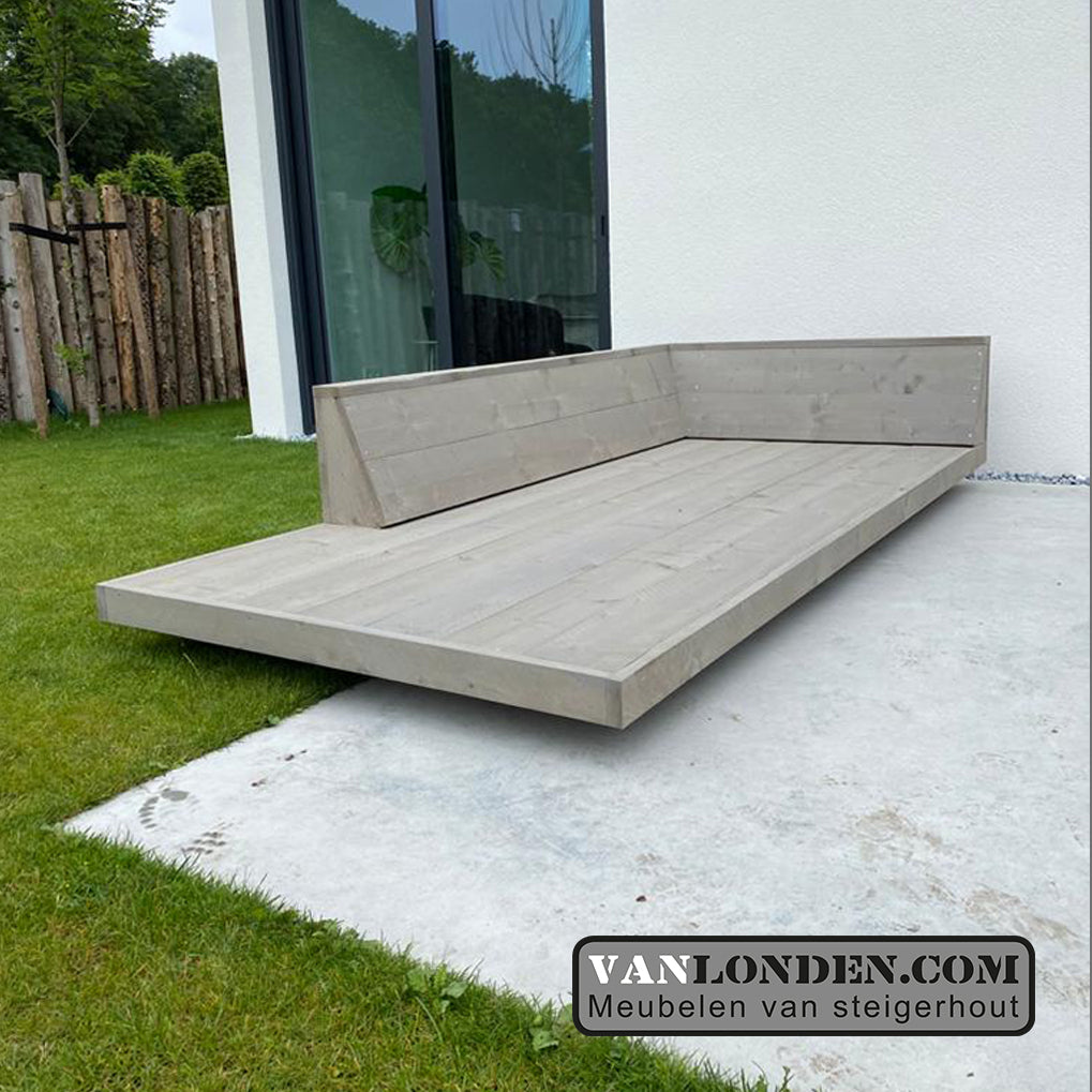 Steigerhouten loungebed Marc