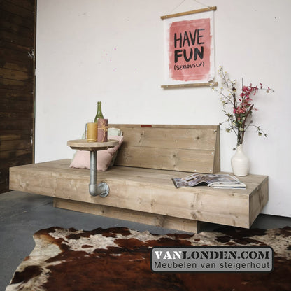 Steigerhouten loungebank Diego