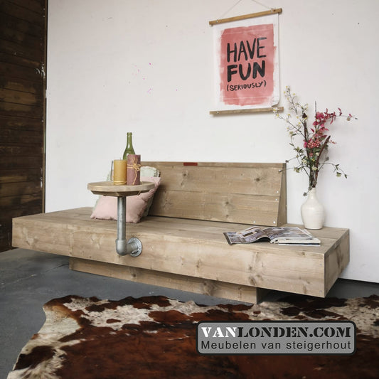 Steigerhouten loungebank Diego
