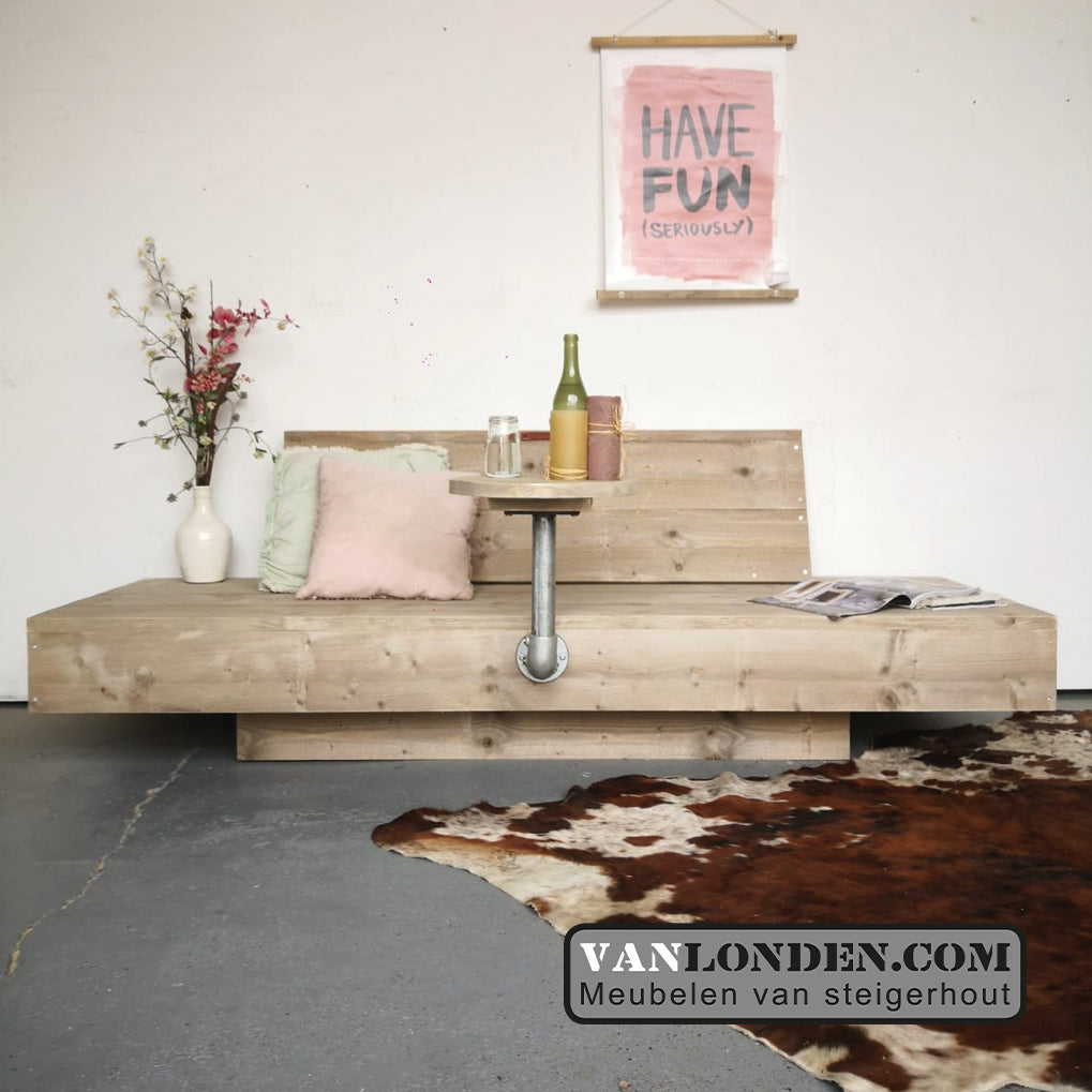 Steigerhouten loungebank Diego