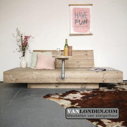 Steigerhouten loungebank Diego