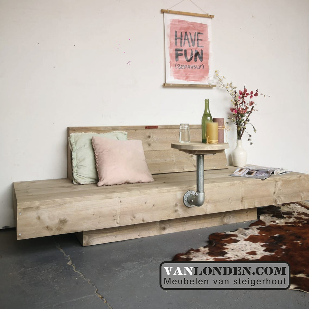 Steigerhouten loungebank Diego