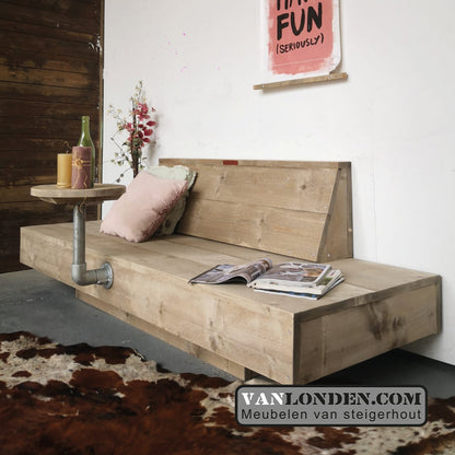 Steigerhouten loungebank Diego