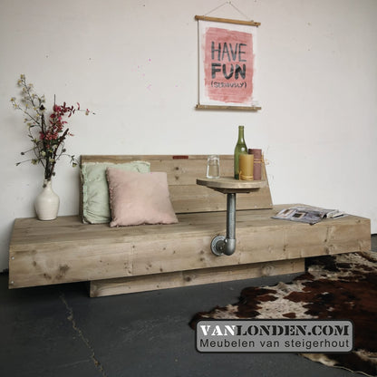 Steigerhouten loungebank Diego