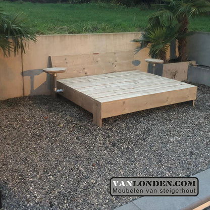 Steigerhouten loungebed Jessie