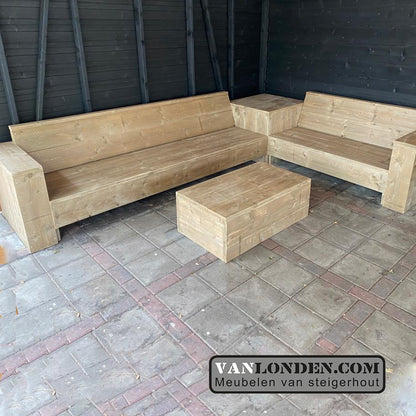 Steigerhouten hoekbank Maxim
