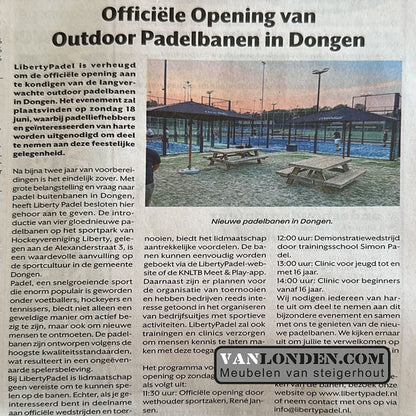 Steigerhouten picknicktafel Padel banen