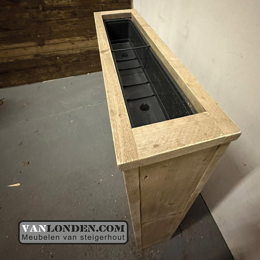 Steigerhouten plantenbak / roomdivider Wikke