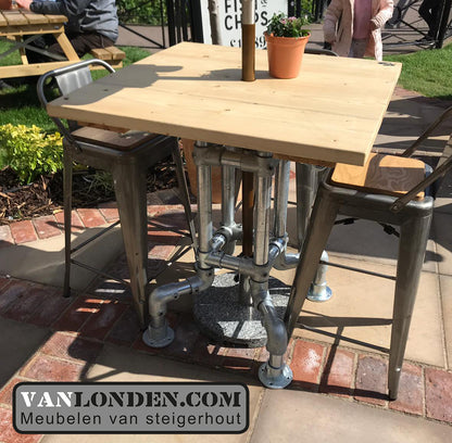 Steigerhouten statafel Inez