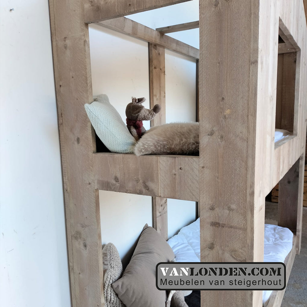 Steigerhouten stapelbed Mara
