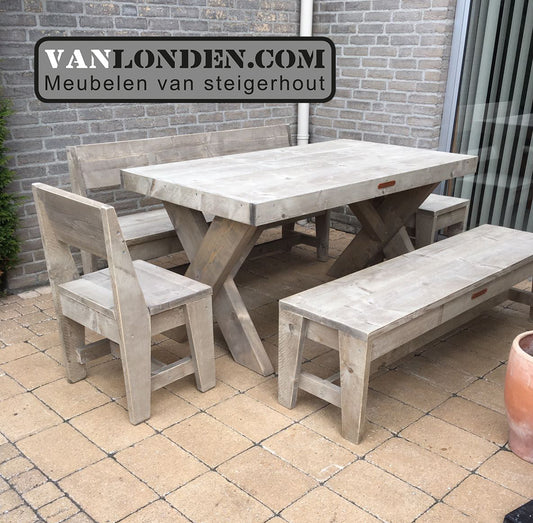 Steigerhouten krukje Renske