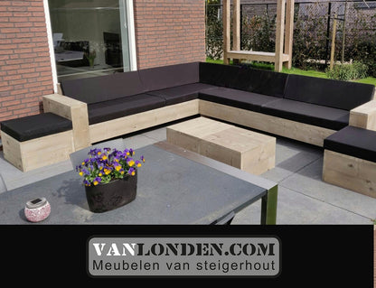 Steigerhouten hoekbank Fedde