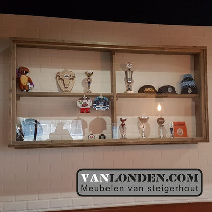 Steigerhouten trofeeënkast Optis