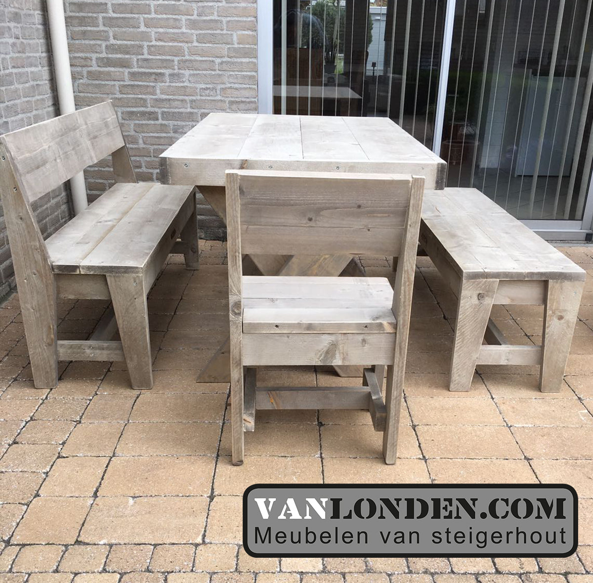Steigerhouten tuinset Renske