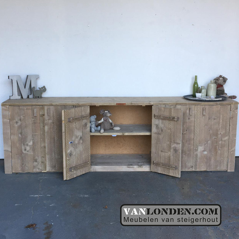 Steigerhouten tv-meubel Vera