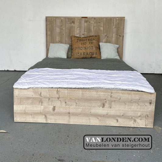 Steigerhouten tweepersoonsbed Florian