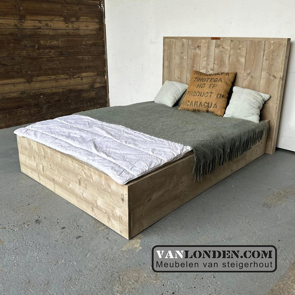 Steigerhouten tweepersoonsbed Florian