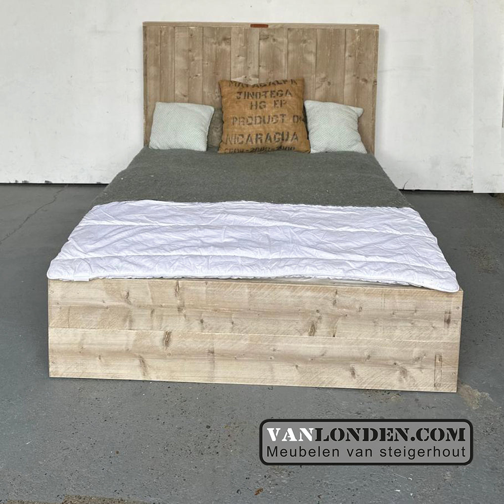 Steigerhouten tweepersoonsbed Florian
