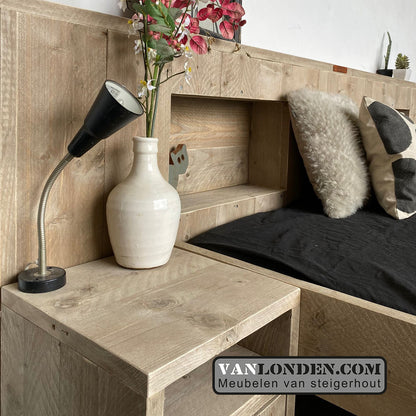 Steigerhouten tweepersoonsbed Max