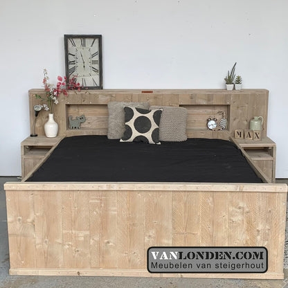 Steigerhouten tweepersoonsbed Max