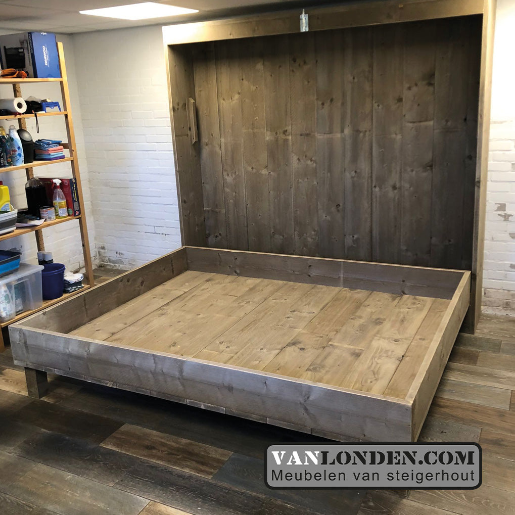 Steigerhouten uitklapbaar bed Ian