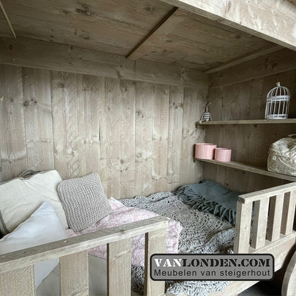 Steigerhouten wagenbed Plom