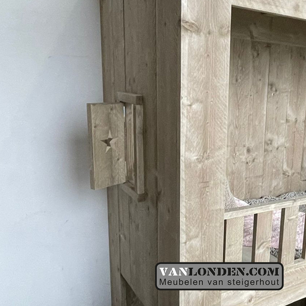 Steigerhouten wagenbed Plom
