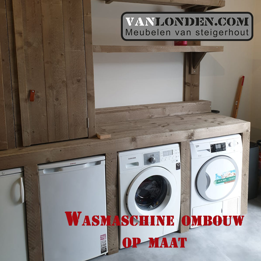 Steigerhouten wasmachine ombouw Mieke