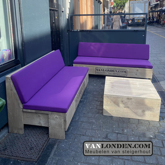 Steigerhouten zitbank Ashley