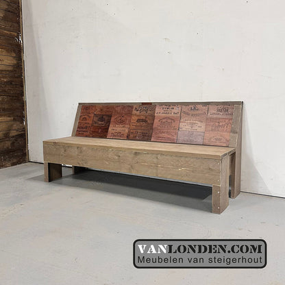Steigerhouten zitbank Thea