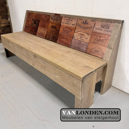 Steigerhouten zitbank Thea