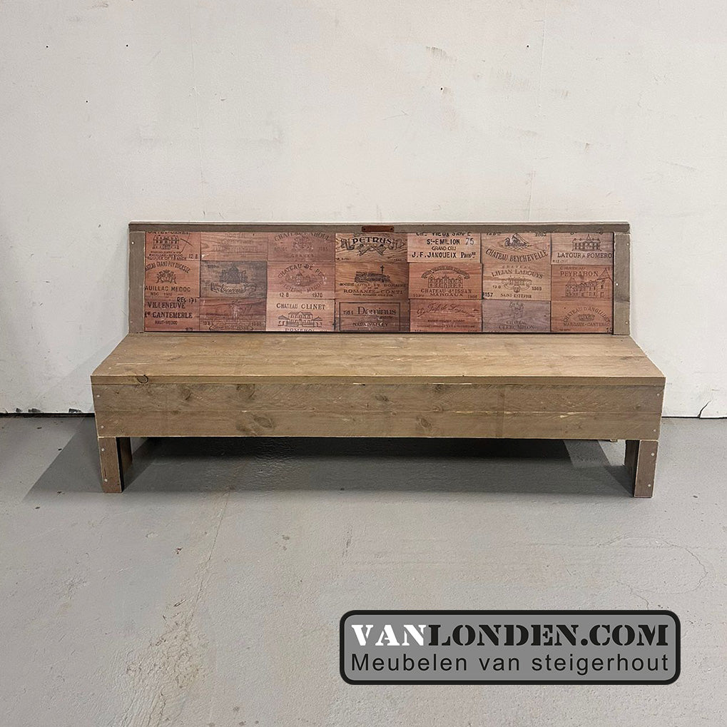 Steigerhouten zitbank Thea