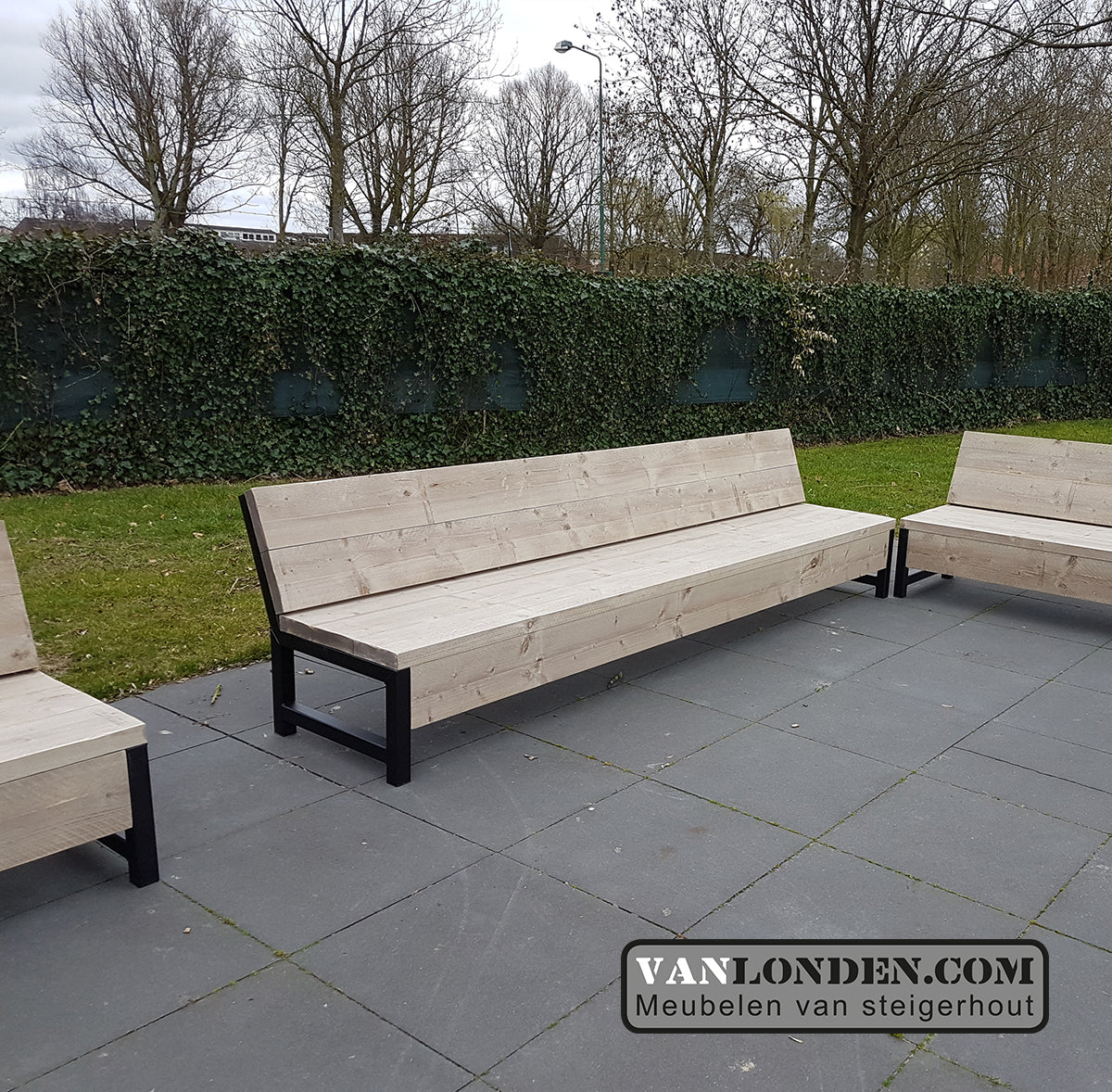 Steigerhouten zitbank Jacco