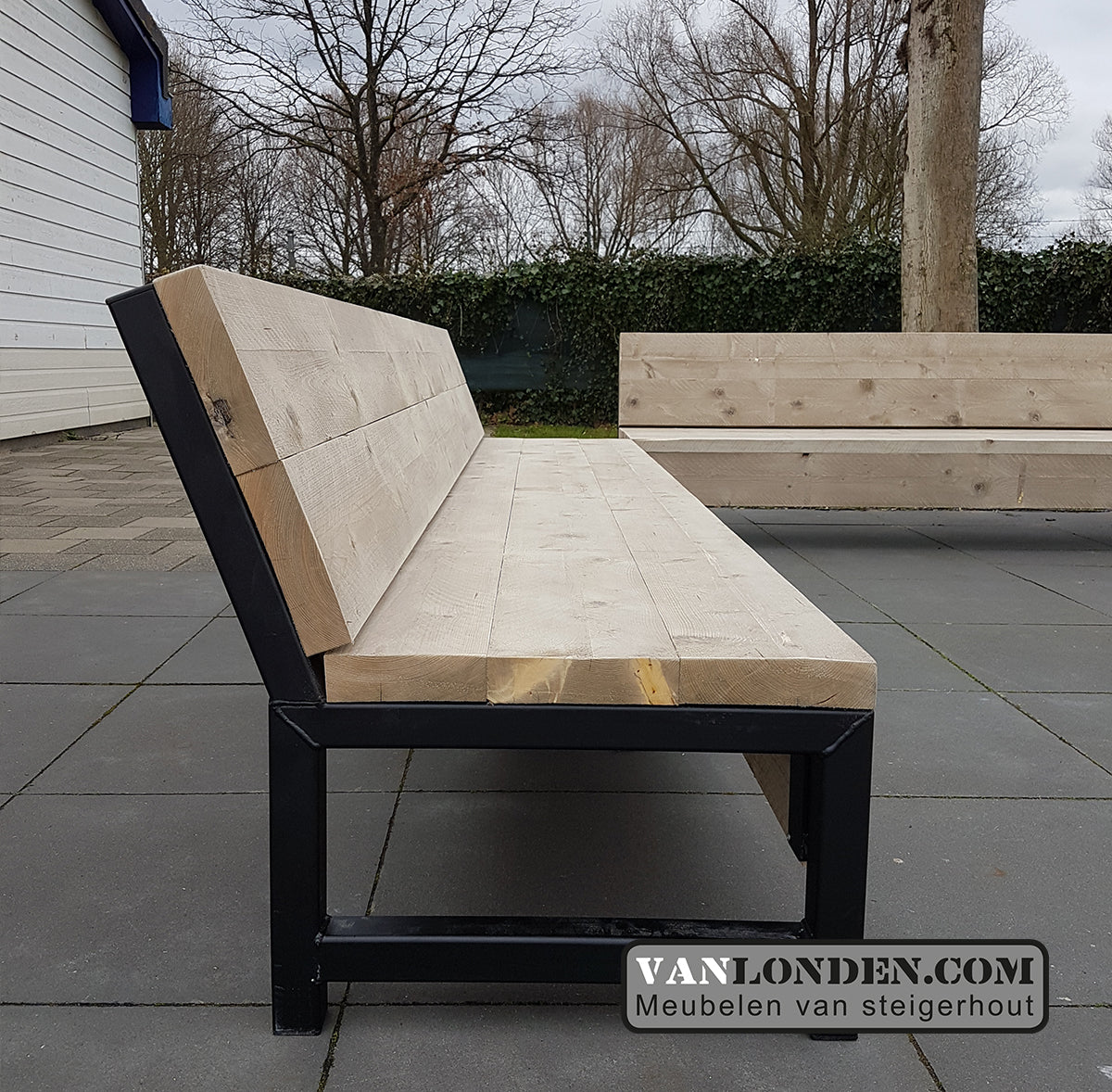Steigerhouten zitbank Jacco
