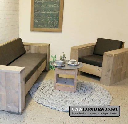 Steigerhouten fusion fauteuil Fenna